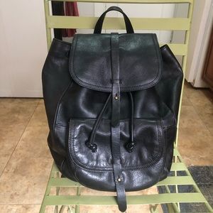 Madewell Black Vegan Leather Backpack